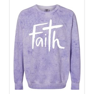 Faith Cross Christianity Colorblast Crewneck Sweatshirt