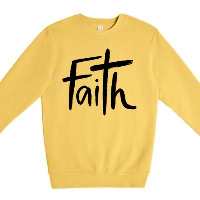 Faith Cross Christianity Premium Crewneck Sweatshirt