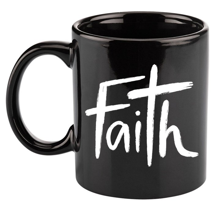 Faith Cross Christianity 11oz C Handle Ceramic Mug