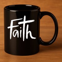 Faith Cross Christianity 11oz C Handle Ceramic Mug