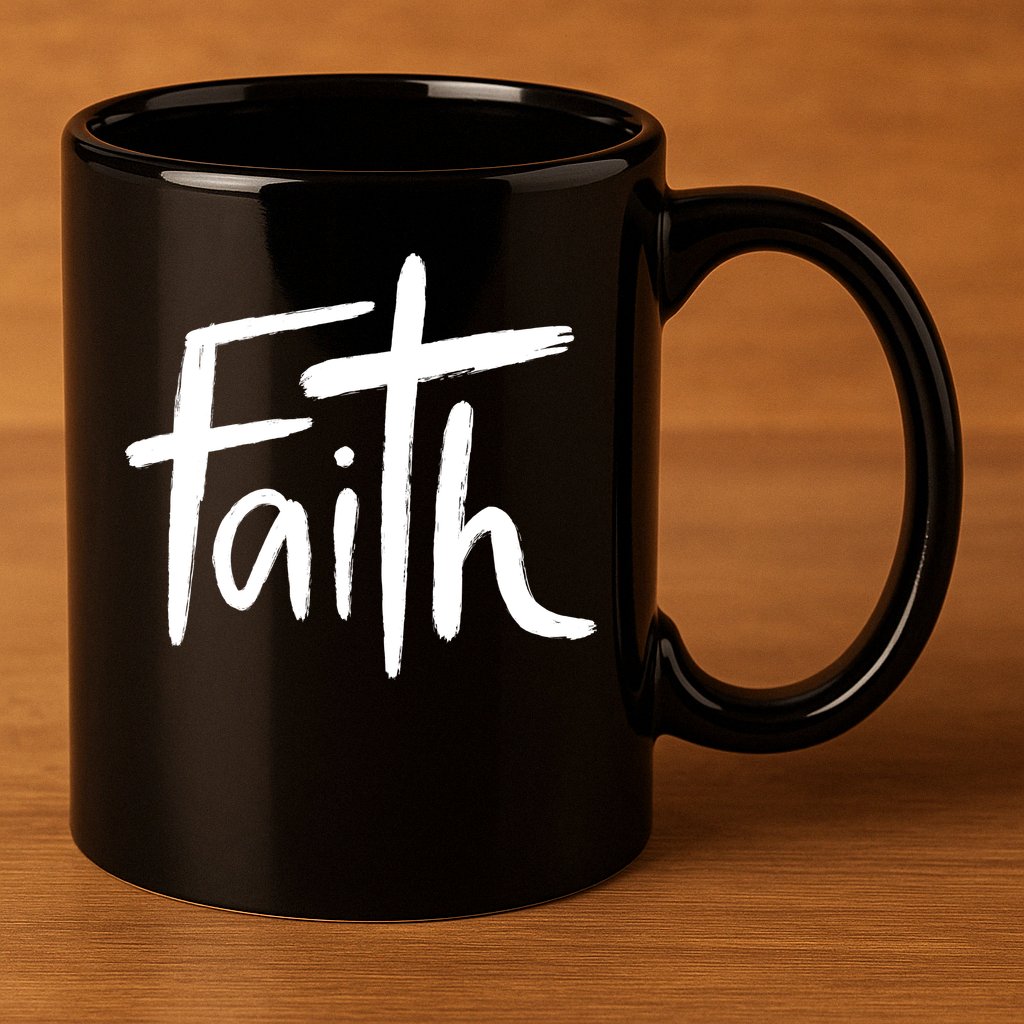 Faith Cross Christianity 11oz C Handle Ceramic Mug