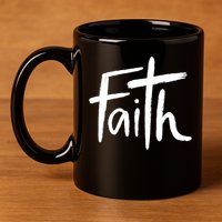 Faith Cross Christianity 11oz C Handle Ceramic Mug