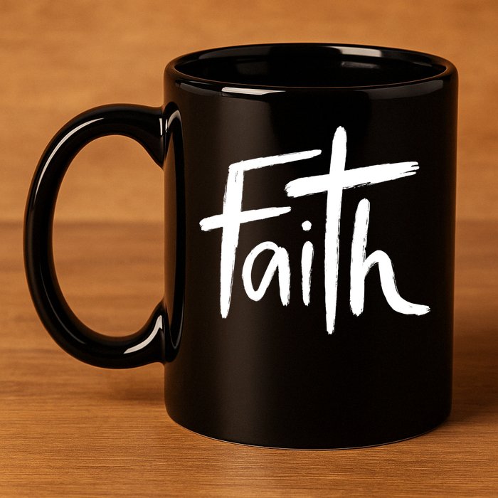 Faith Cross Christianity 11oz C Handle Ceramic Mug