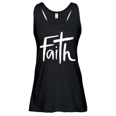 Faith Cross Christianity Ladies Essential Flowy Tank