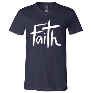 Faith Cross Christianity V-Neck T-Shirt