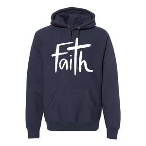 Faith Cross Christianity Premium Hoodie