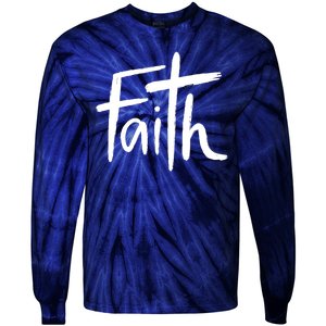 Faith Cross Christianity Tie-Dye Long Sleeve Shirt