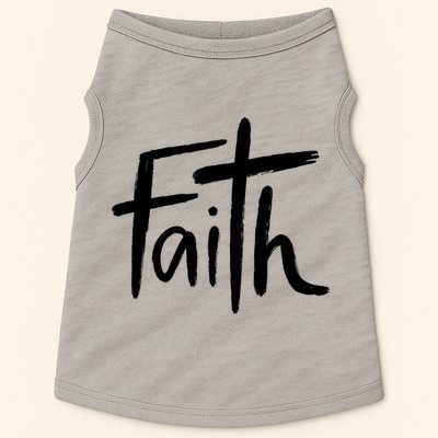 Faith Cross Christianity Doggie Tank