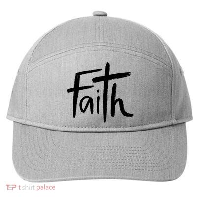 Faith Cross Christianity 7-Panel Snapback Hat