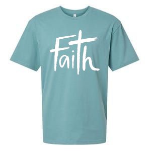 Faith Cross Christianity Sueded Cloud Jersey T-Shirt