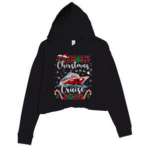 Family Christmas Cruise 2024 Matching Family Cruise Holiday Crop Fleece Hoodie