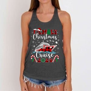 Family Christmas Cruise 2024 Matching Family Cruise Holiday Women's Knotted Racerback Tank