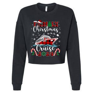 Family Christmas Cruise 2024 Matching Family Cruise Holiday Cropped Pullover Crew