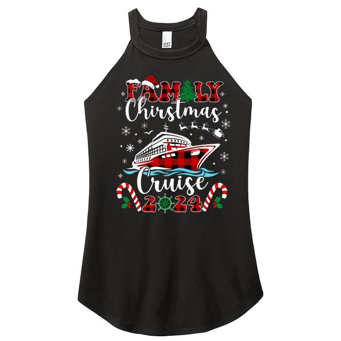 Family Christmas Cruise 2024 Matching Family Cruise Holiday Women's Perfect Tri Rocker Tank