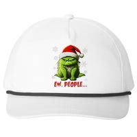 Funny Christmas Cat Ew People Meowy Cat Lovers Snapback Five-Panel Rope Hat