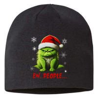 Funny Christmas Cat Ew People Meowy Cat Lovers Sustainable Beanie