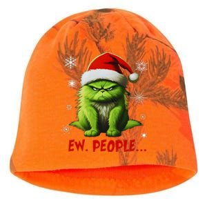 Funny Christmas Cat Ew People Meowy Cat Lovers Kati - Camo Knit Beanie