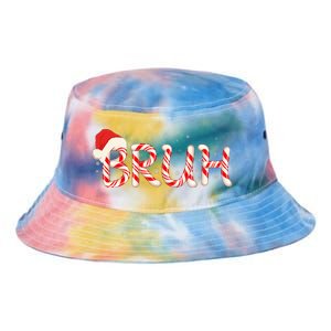 Funny Christmas Candy Cane Bruh Tie Dye Newport Bucket Hat