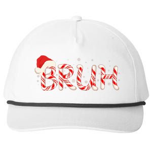 Funny Christmas Candy Cane Bruh Snapback Five-Panel Rope Hat