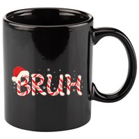 Funny Christmas Candy Cane Bruh 11oz C Handle Ceramic Mug