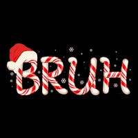 Funny Christmas Candy Cane Bruh 16 in Basic Backpack