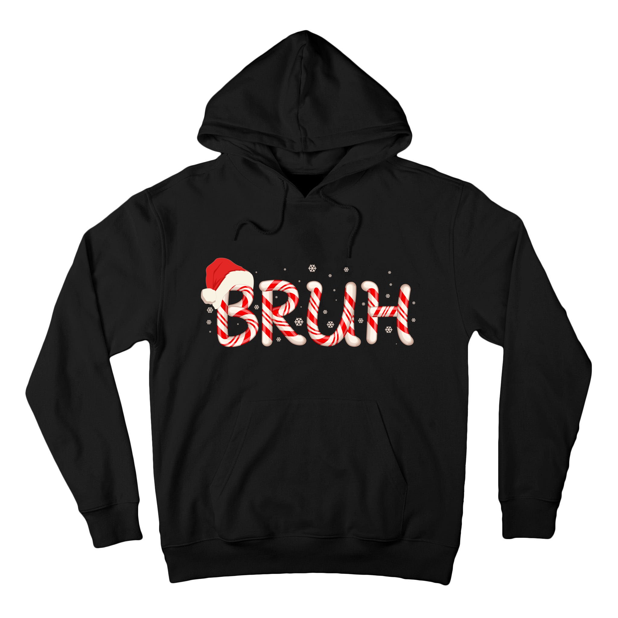 Funny Christmas Candy Cane Bruh Tall Hoodie