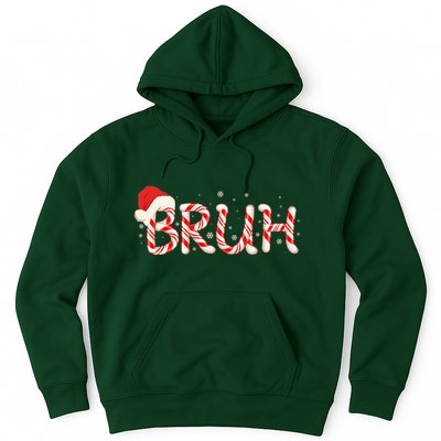Funny Christmas Candy Cane Bruh Hoodie