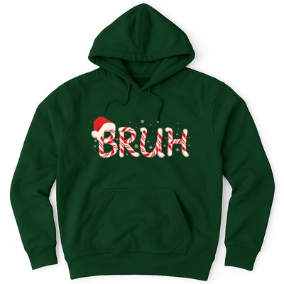 Funny Christmas Candy Cane Bruh Hoodie