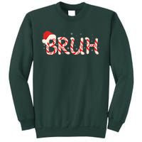 Funny Christmas Candy Cane Bruh Sweatshirt