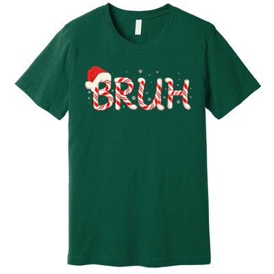 Funny Christmas Candy Cane Bruh Premium T-Shirt