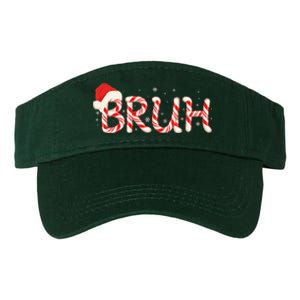 Funny Christmas Candy Cane Bruh Valucap Bio-Washed Visor