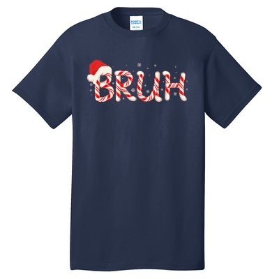 Funny Christmas Candy Cane Bruh Tall T-Shirt