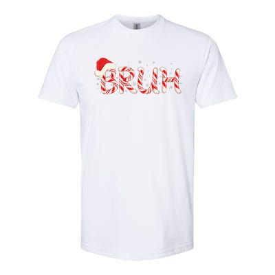 Funny Christmas Candy Cane Bruh Softstyle CVC T-Shirt