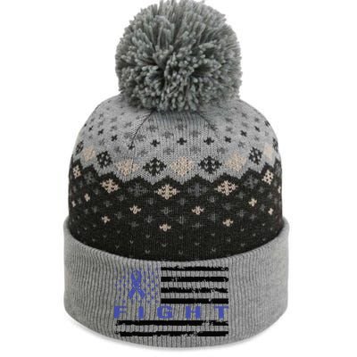 Fight Colon Cancer Awareness T The Baniff Cuffed Pom Beanie