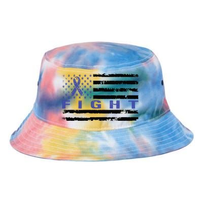 Fight Colon Cancer Awareness T Tie Dye Newport Bucket Hat