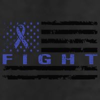 Fight Colon Cancer Awareness T 7 Panel Mesh Trucker Snapback Hat