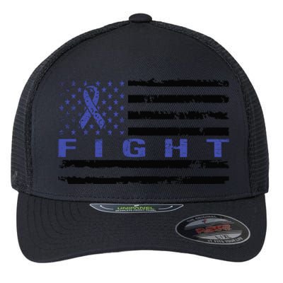 Fight Colon Cancer Awareness T Flexfit Unipanel Trucker Cap