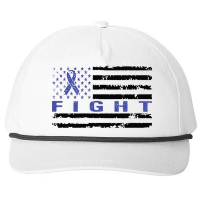 Fight Colon Cancer Awareness T Snapback Five-Panel Rope Hat