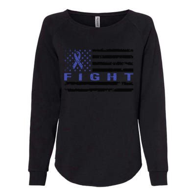 Fight Colon Cancer Awareness T Womens California Wash Sweatshirt