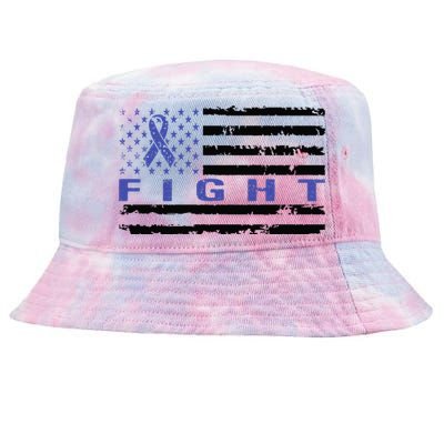 Fight Colon Cancer Awareness T Tie-Dyed Bucket Hat