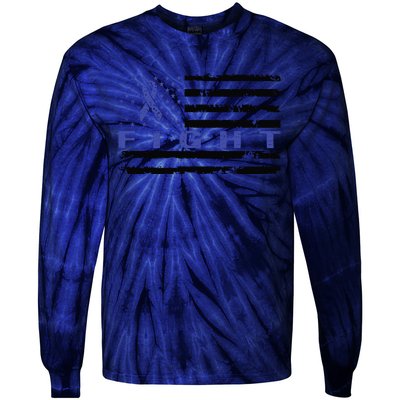 Fight Colon Cancer Awareness T Tie-Dye Long Sleeve Shirt