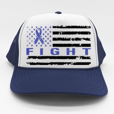 Fight Colon Cancer Awareness T Trucker Hat