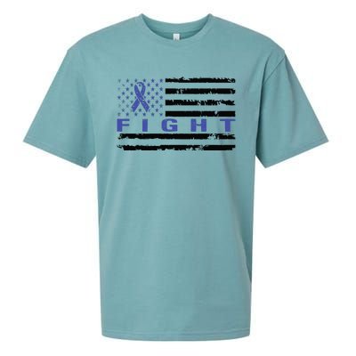 Fight Colon Cancer Awareness T Sueded Cloud Jersey T-Shirt