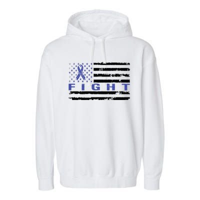 Fight Colon Cancer Awareness T Garment-Dyed Fleece Hoodie