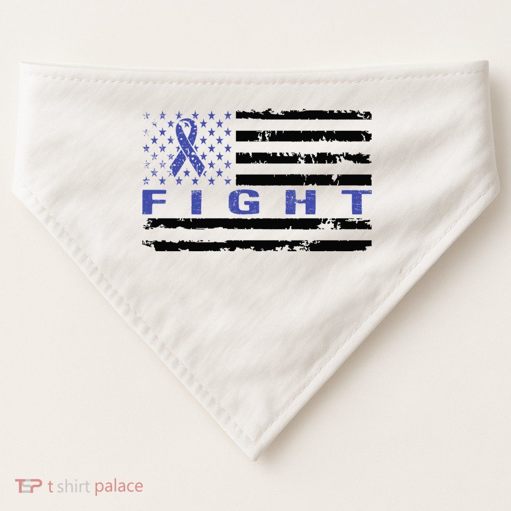 Fight Colon Cancer Awareness T USA-Made Doggie Bandana