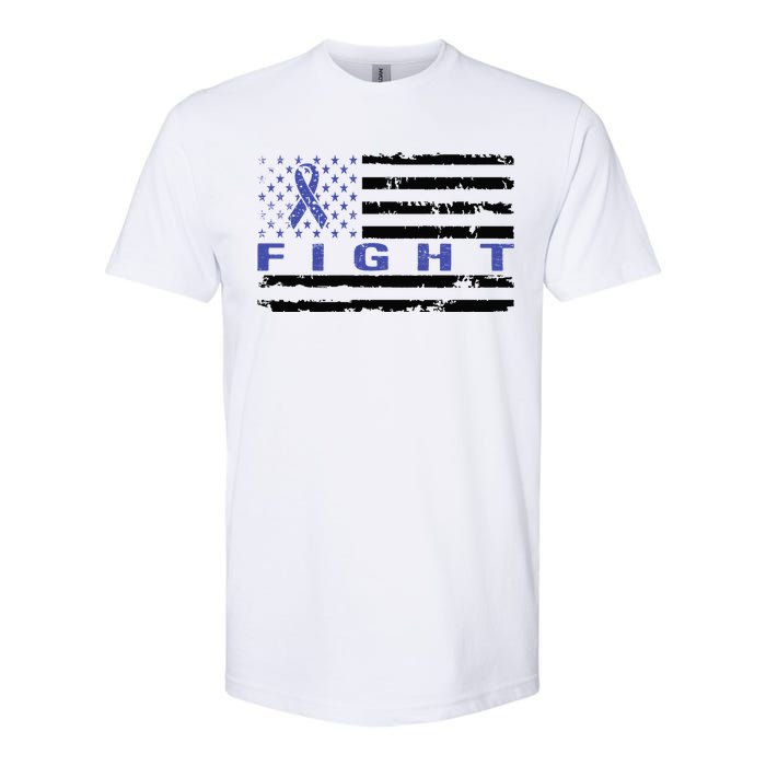 Fight Colon Cancer Awareness T Softstyle CVC T-Shirt