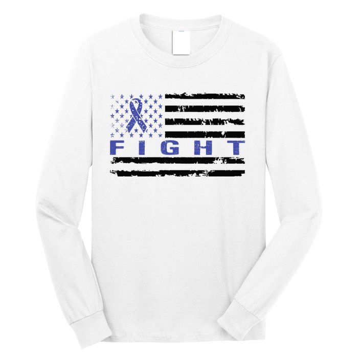 Fight Colon Cancer Awareness T Long Sleeve Shirt