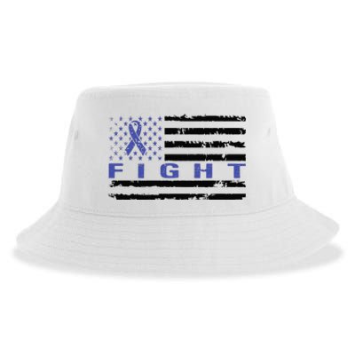 Fight Colon Cancer Awareness T Sustainable Bucket Hat