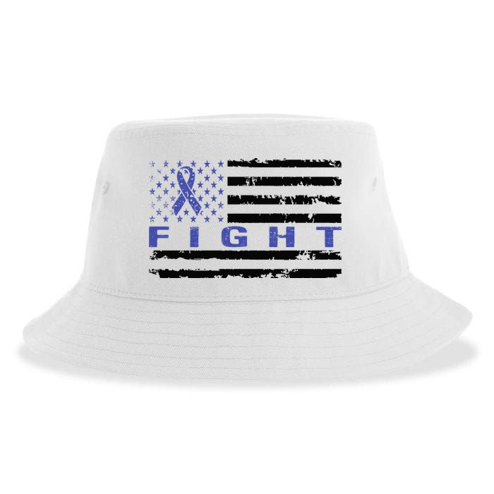 Fight Colon Cancer Awareness T Sustainable Bucket Hat