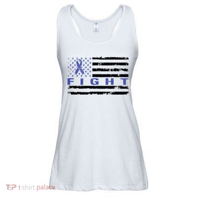 Fight Colon Cancer Awareness T Ladies Essential Flowy Tank